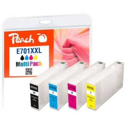 Peach  Spar Pack Tintenpatronen kompatibel zu Epson WorkForce Pro WP-4095 DN BE