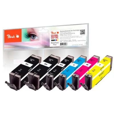 Peach  Spar Pack Plus Tintenpatronen kompatibel zu Canon Pixma TS 8040