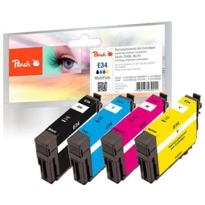 Peach  Spar Pack Tintenpatronen kompatibel zu Epson WorkForce Pro WF-3725 DWF