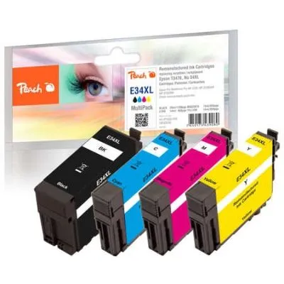 Peach  Spar Pack Tintenpatronen XL kompatibel zu Epson WorkForce Pro WF-3725 DWF