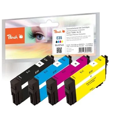 Peach  Spar Pack Tintenpatronen kompatibel zu Epson WorkForce Pro WF-4735 DTWF