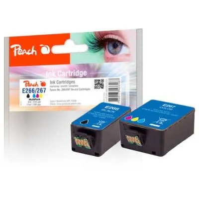 Peach  Spar Pack Tintenpatronen kompatibel zu Epson WorkForce WF-100 W