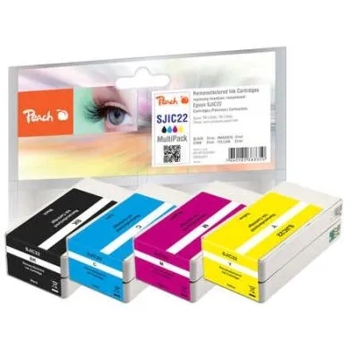 Peach  Spar Pack Tintenpatronen kompatibel zu Epson TMC 3500