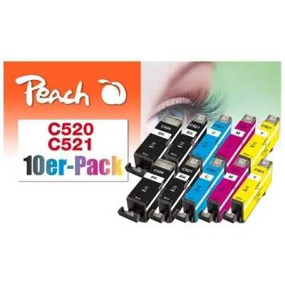 Peach  10er-Pack Tintenpatronen, kompatibel zu Canon Pixma MP 640 R