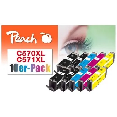 Peach  10er-Pack Tintenpatronen, kompatibel zu Canon Pixma TS 8040