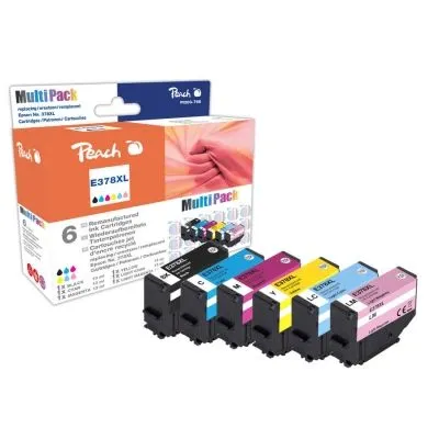 Peach  Spar Pack Tintenpatronen kompatibel zu Epson Expression Photo XP-8600 Series