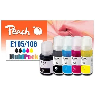 Peach  Spar Pack Tintenpatronen kompatibel zu Epson EcoTank ET-7700