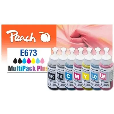 Peach  Spar Pack Plus Tintenpatronen, kompatibel zu Epson EcoTank L 800