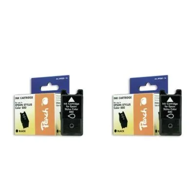 Peach  Doppelpack Tintenpatronen schwarz kompatibel zu Epson Stylus Color 880 Series