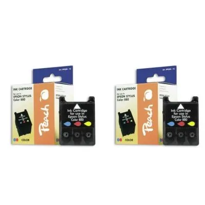 Peach  Doppelpack Tintenpatronen color kompatibel zu Epson Stylus Color 880 Series